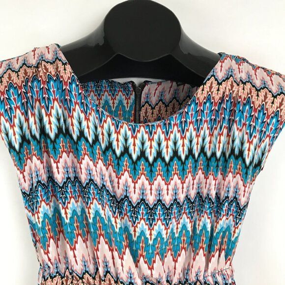 BeBop Scoop Neck Dress Juniors' Size Small Cap Sleeves Back Zip 100% Rayon Short - Picture 2 of 11